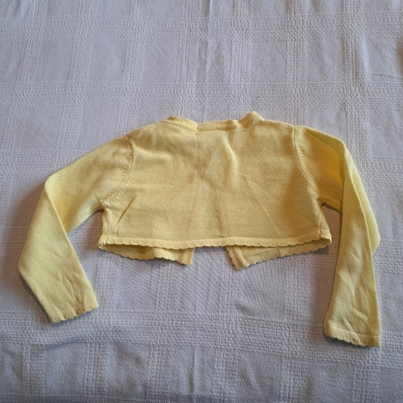 Blueberi Boulevard girls yellow cropped 4T sweater - Picture 4 of 4